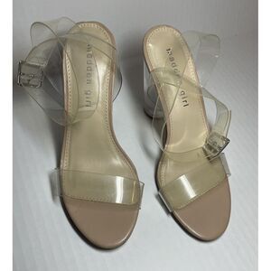 Madden Girl Clear High Heels Sandals 6.5 M‎ Cristal